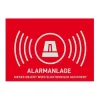 ABUS Security Center Warnaufkleber Alarm (ohne ABUS-Logo) 74x 52,5 mm