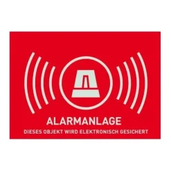 ABUS Security Center Warnaufkleber Alarm (ohne ABUS-Logo) 74x 52,5 mm