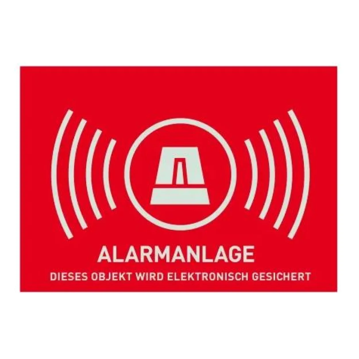 ABUS Security Center Warnaufkleber Alarm (ohne ABUS-Logo) 148x 105 mm