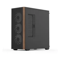 AeroCool D501A Midi Tower ohne Netzteil schwarz/braun