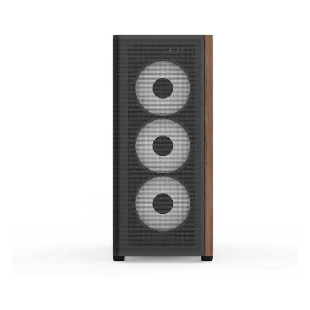 AeroCool D501A Midi Tower ohne Netzteil schwarz/braun