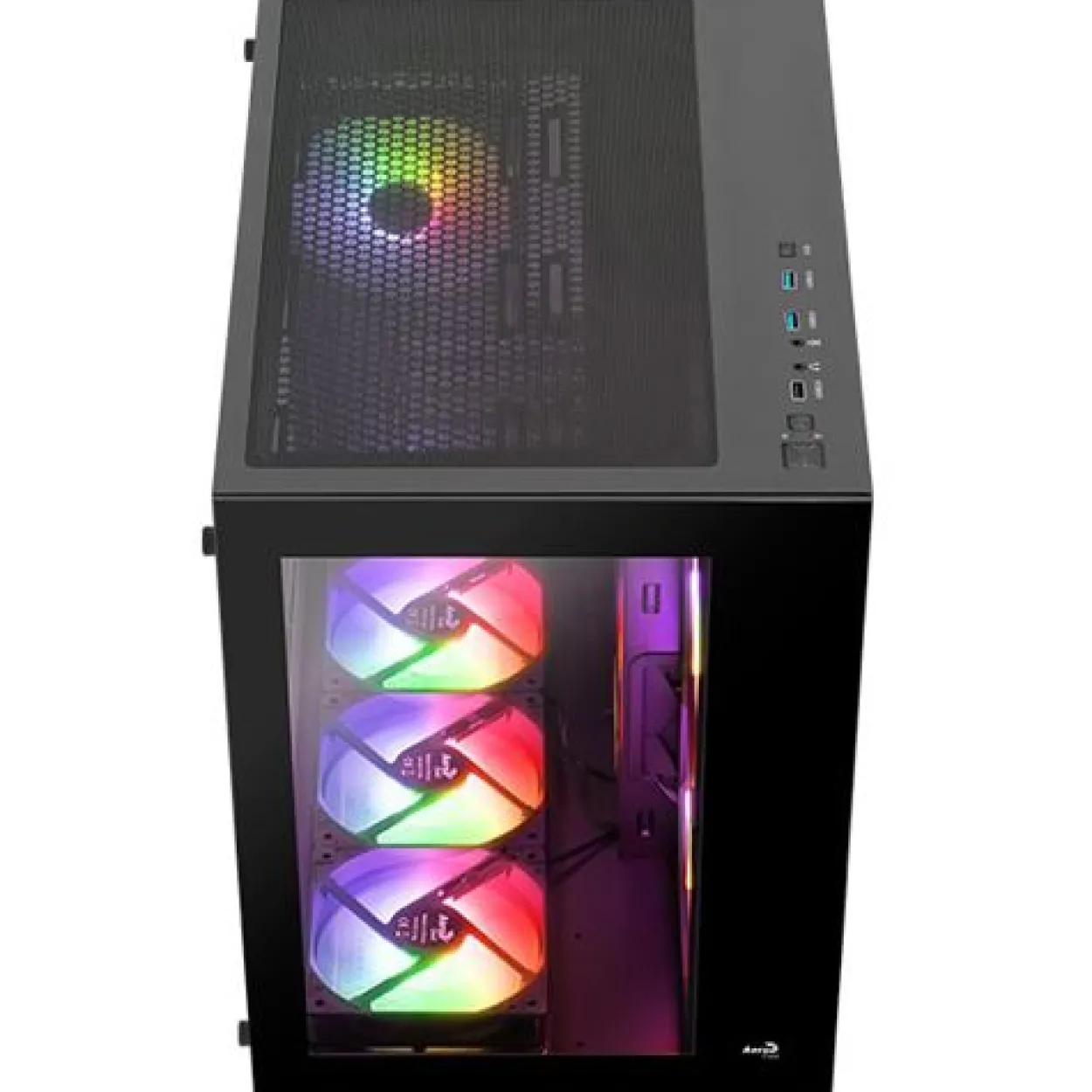 AeroCool Dryft Midi Tower ohne Netzteil schwarz