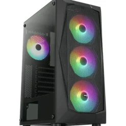 AeroCool Falcon ARGB Midi Tower ohne Netzteil schwarz