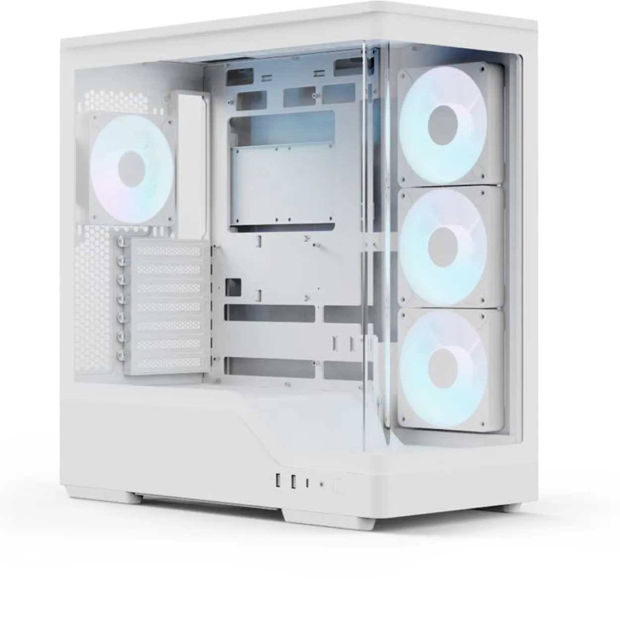 AeroCool P500A Midi Tower ohne Netzteil weiss