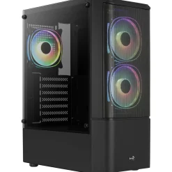 AeroCool Quantum Mesh V3 mit Sichtfenster Midi Tower ohne Netzteil schwarz