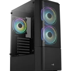AeroCool Quantum Mesh V3 mit Sichtfenster Midi Tower ohne Netzteil schwarz