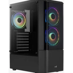 AeroCool Quantum V3 mit Sichtfenster Midi Tower schwarz