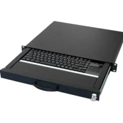 Aixcase 48.3cm Tastaturschublade 1HE DE USB Touchpad schwarz