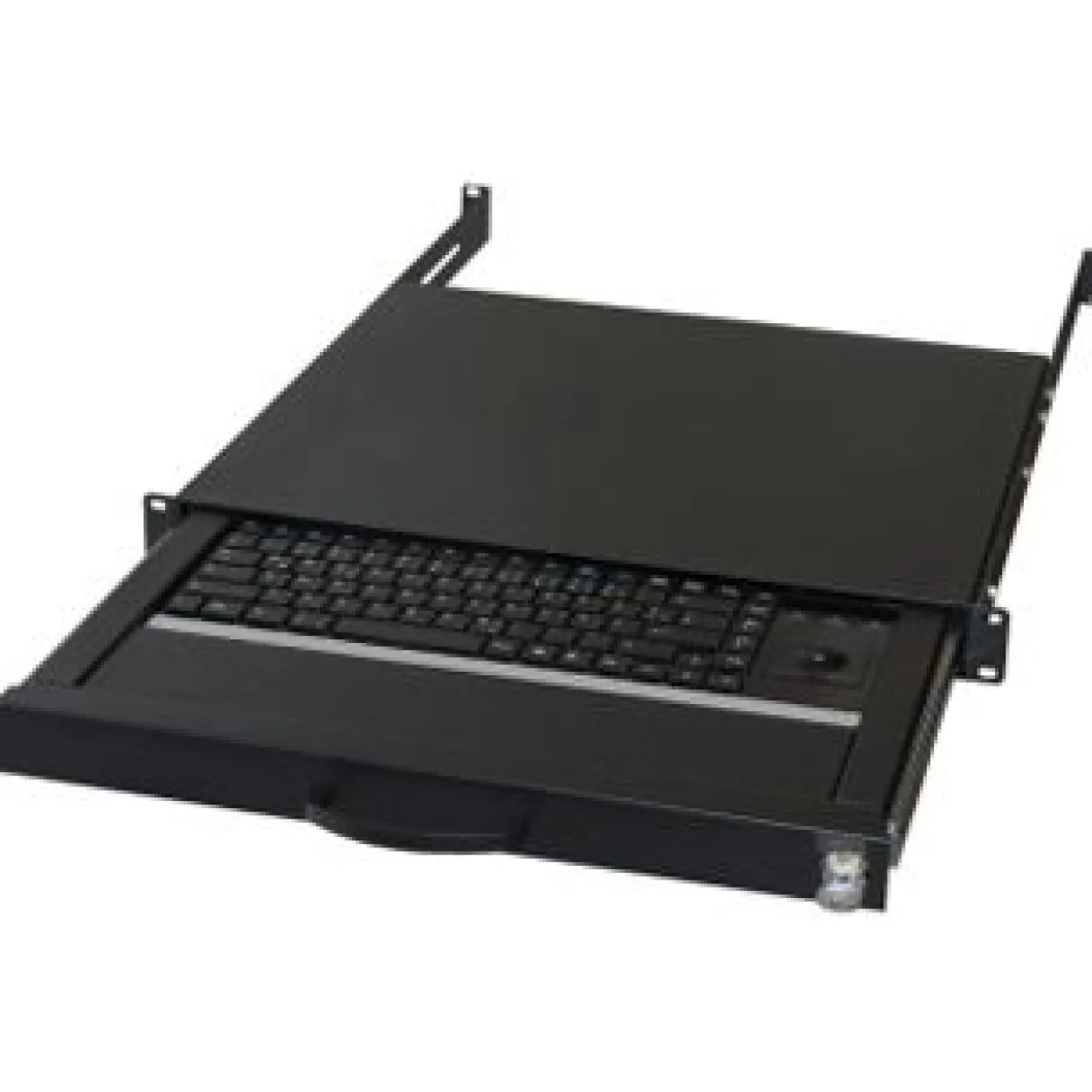 Aixcase 48.3cm Tastaturschublade 1HE DE PS2&USB Trackb. schw