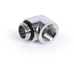 Alphacool Eiszapfen L-Verbinder G1/4 AG auf G1/4 IG - chrom