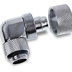 Alphacool Eiszapfen 16/10mm Anschraubtülle 90° drehbar G1/4 - 4pcs Set Chrome