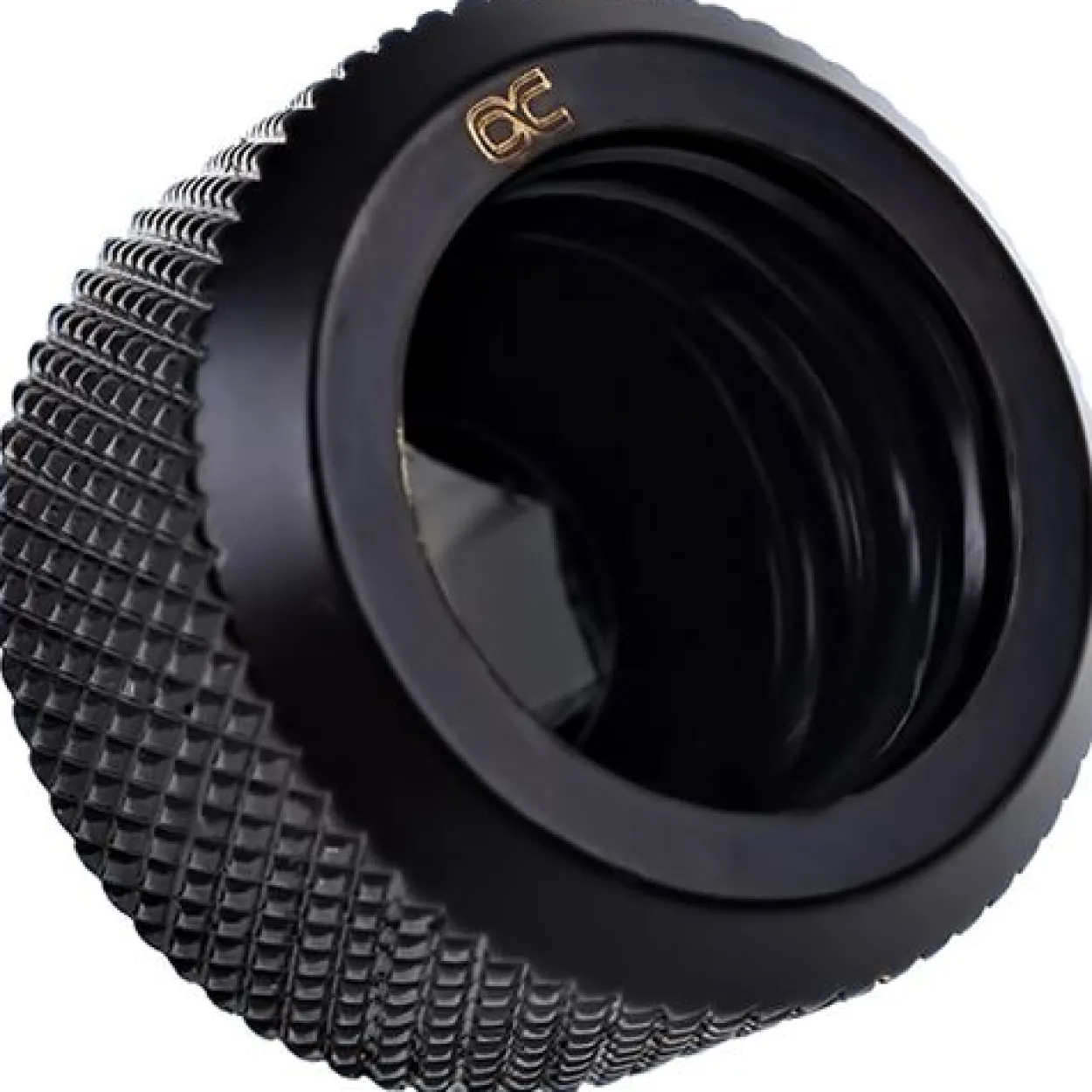 Alphacool Eiszapfen 16mm HardTube Anschraubtülle G1/4 für Acryl- Messingrohre - Deep Black