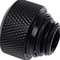 Alphacool Eiszapfen 13mm HardTube Anschraubtülle G1/4 für Acryl- Messingrohre - Deep Black