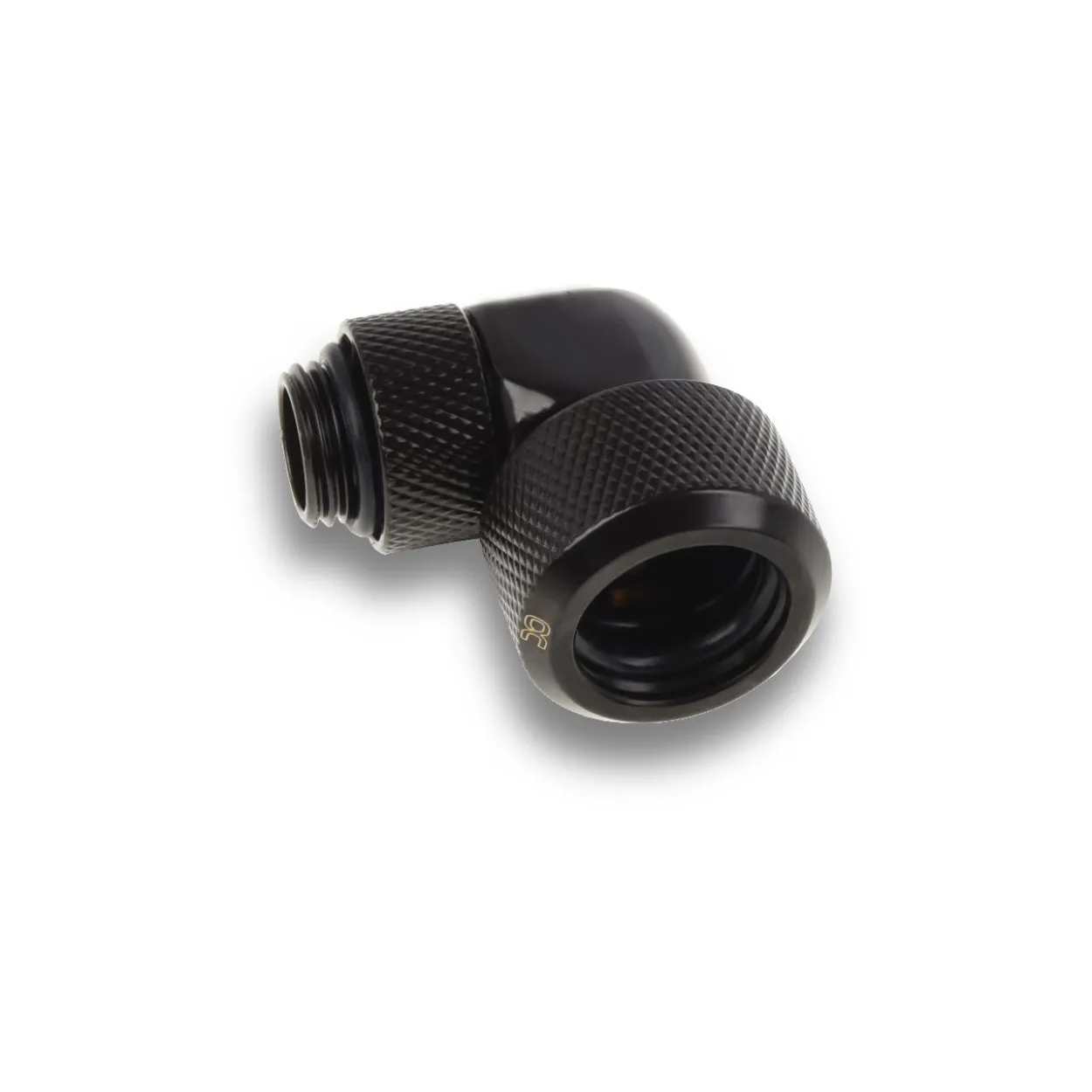 Alphacool Eiszapfen 16mm HardTube Anschraubtülle 90° drehbar G1/4 für Acryl/Messingrohre - 4pcs Set schwarz