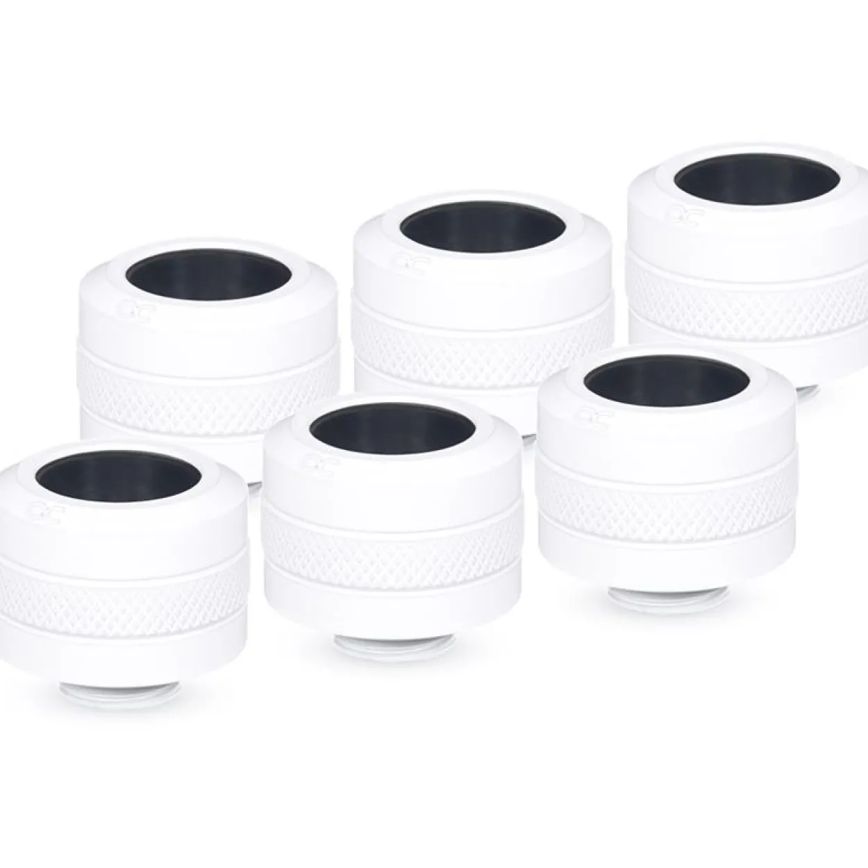 Alphacool Eiszapfen PRO 16mm HardTube Fitting G1/4 - Sixpack, weiss