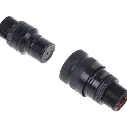 Alphacool Eiszapfen Schnellverschlusskupplungsset mit Doppel Schottverschraubung G1/4 IG - Deep Blac