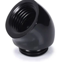 Alphacool Eiszapfen Winkeladapter 45° G1/4 AG auf G1/4 IG - schwarz