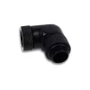 Alphacool Eiszapfen Winkeladapter 90° drehbar G1/4 AG auf G1/4 IG - 4pcs Set Deep Black
