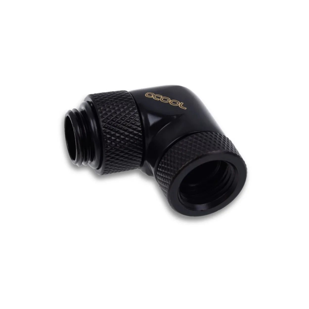 Alphacool Eiszapfen Winkeladapter 90° drehbar G1/4 AG auf G1/4 IG - 4pcs Set Deep Black