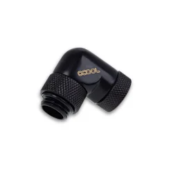 Alphacool Eiszapfen Winkeladapter 90° drehbar G1/4 AG auf G1/4 IG - 4pcs Set Deep Black
