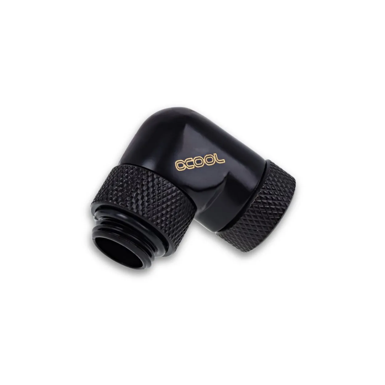 Alphacool Eiszapfen Winkeladapter 90° drehbar G1/4 AG auf G1/4 IG - 4pcs Set Deep Black