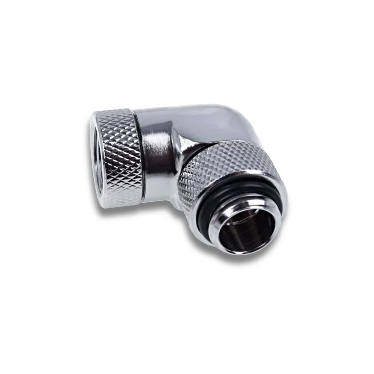 Alphacool Eiszapfen Winkeladapter 90° drehbar G1/4 AG auf G1/4 IG - 4pcs Set Chrome