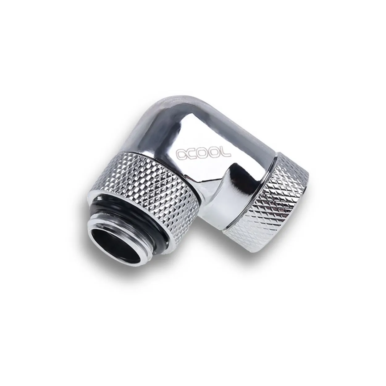 Alphacool Eiszapfen Winkeladapter 90° drehbar G1/4 AG auf G1/4 IG - 4pcs Set Chrome