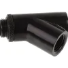 Alphacool Eiszapfen Y-Verbinder 45° - G1/4 drehbar - 2x Innen 1x Außengewinde - Deep Black