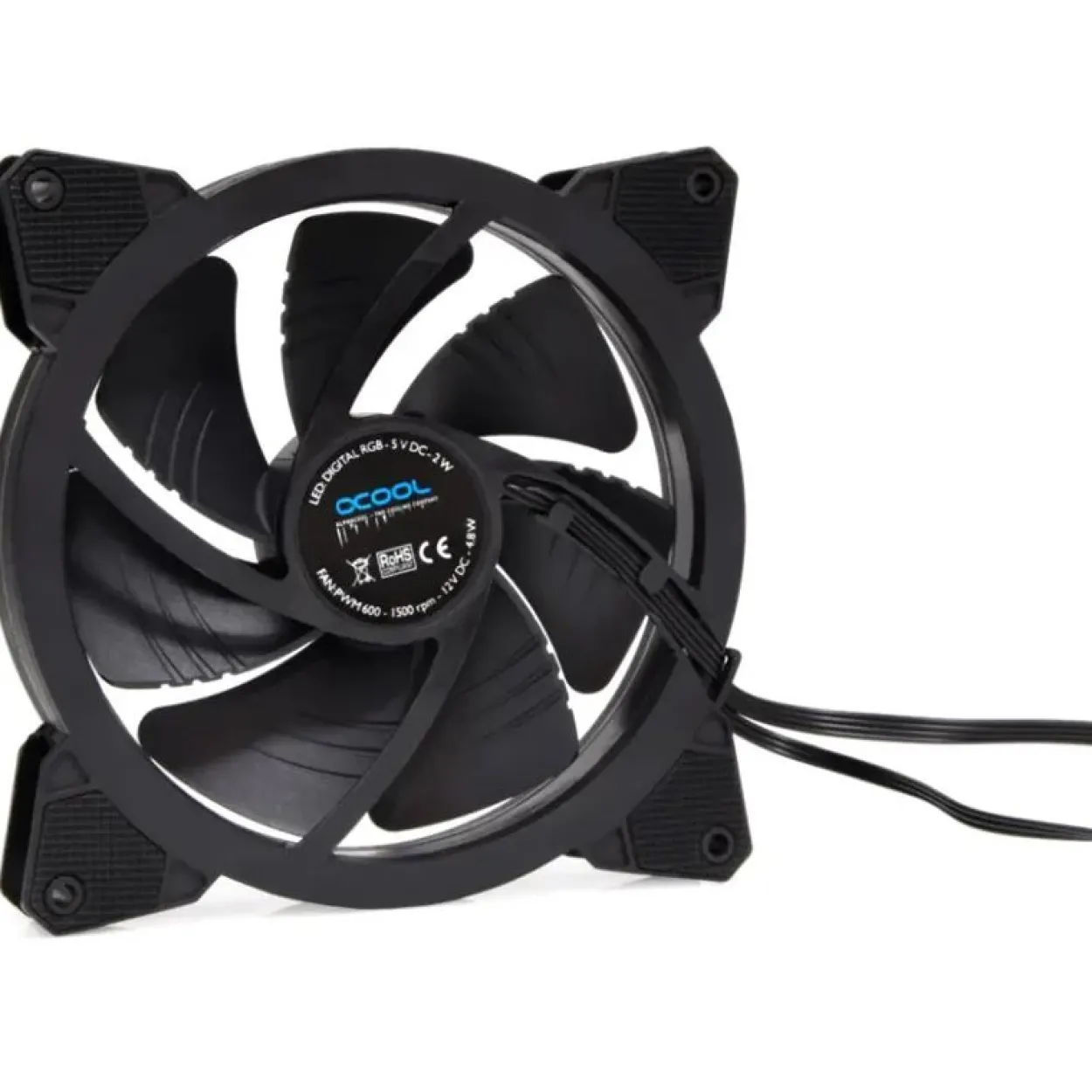 Alphacool Eiszyklon Aurora LUX PRO Digital RGB 140x140x25mm 600-1500 U/min 12-38dB(A) schwarz