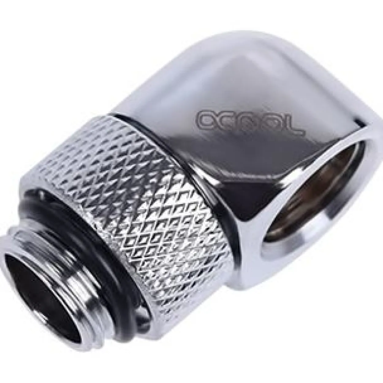 Alphacool HF L-Verbinder G1/4 AG drehbar auf G1/4 IG - Chrome