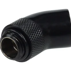 Alphacool HF Winkeladapter 45° - drehbar - G1/4 AG auf G1/4 IG - Deep Black