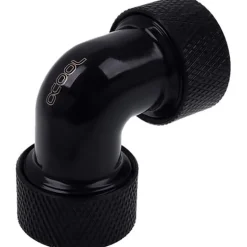 Alphacool HT 13mm HardTube Anschraubtülle 90° L-Verbinder für Acryl- Messingrohre - gerändelt - Deep