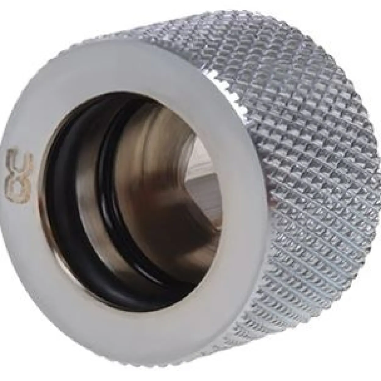 Alphacool HT 16mm HardTube Anschraubtülle G1/4 für Acryl- Messingrohre - gerändelt - Chrome
