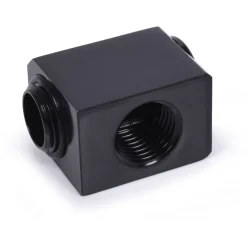 Alphacool Low Profile ES L-Verbinder drehbar G1/4 AG auf G1/4 IG - Deep Black