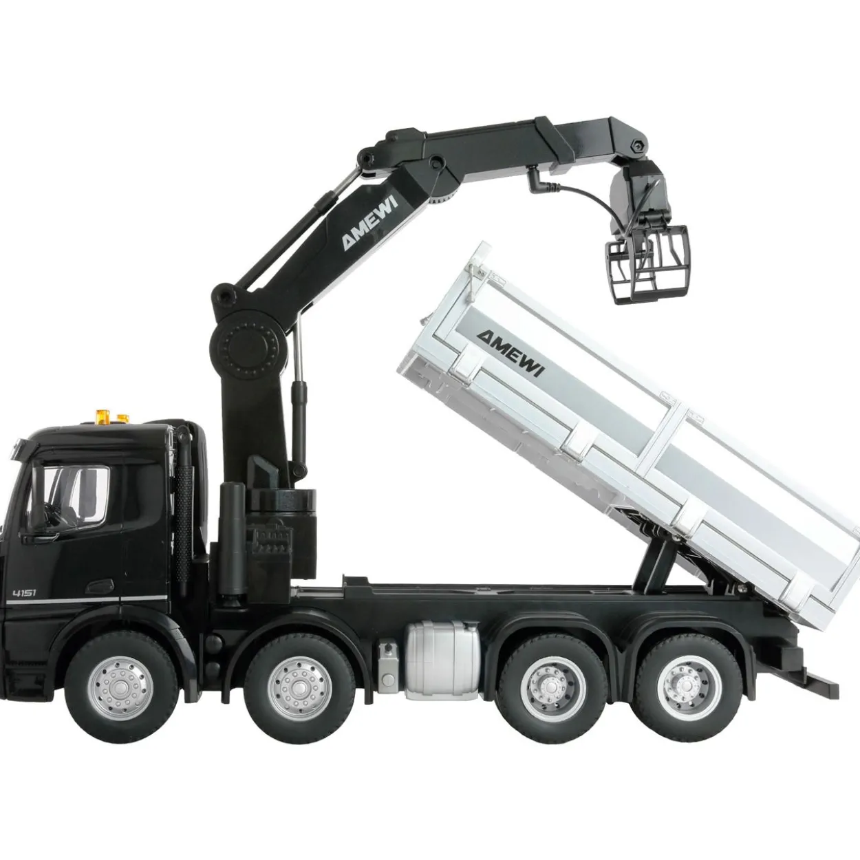 Amewi Mercedes Arocs Kranwagen m. Kipper 8x4/4 4WD 1:18 RTR