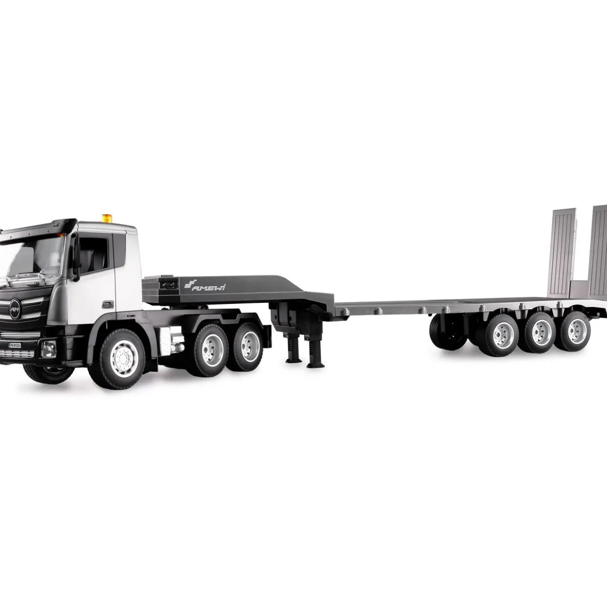 Amewi RC Baustelle G836E Zugmaschine mit Tieflader 1:24 RTR