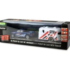 Amewi RC Pickup Die Cast mit Wohnwagen 1:64 RTR blau 6+
