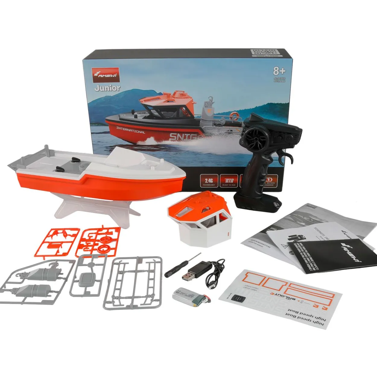 Amewi Rettungsboot brushless Jetantrieb 320mm RTR weiß/orang
