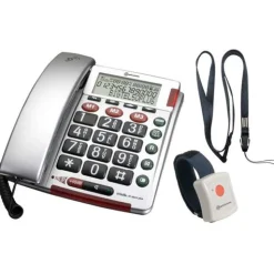 amplicomms BIGTel 50 Alarm plus, Grosstastentelefon Dark Grey