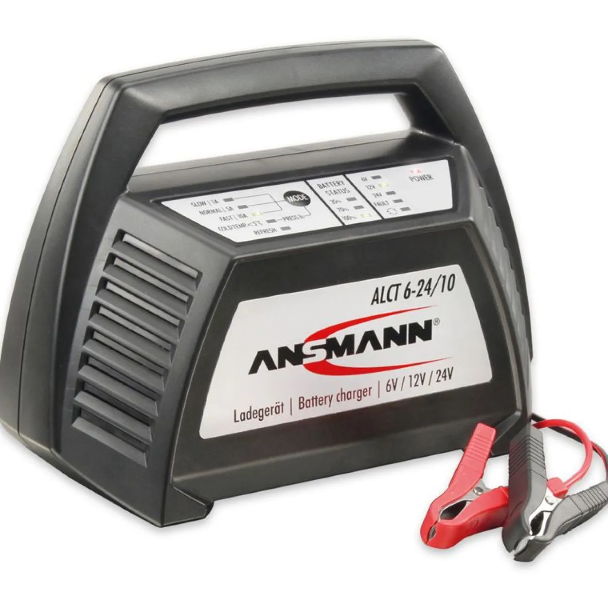 Ansmann ALCT 6-24/10, Ladegerät für Blei-Akkus 6V, 12V, 24V (1001-0014)