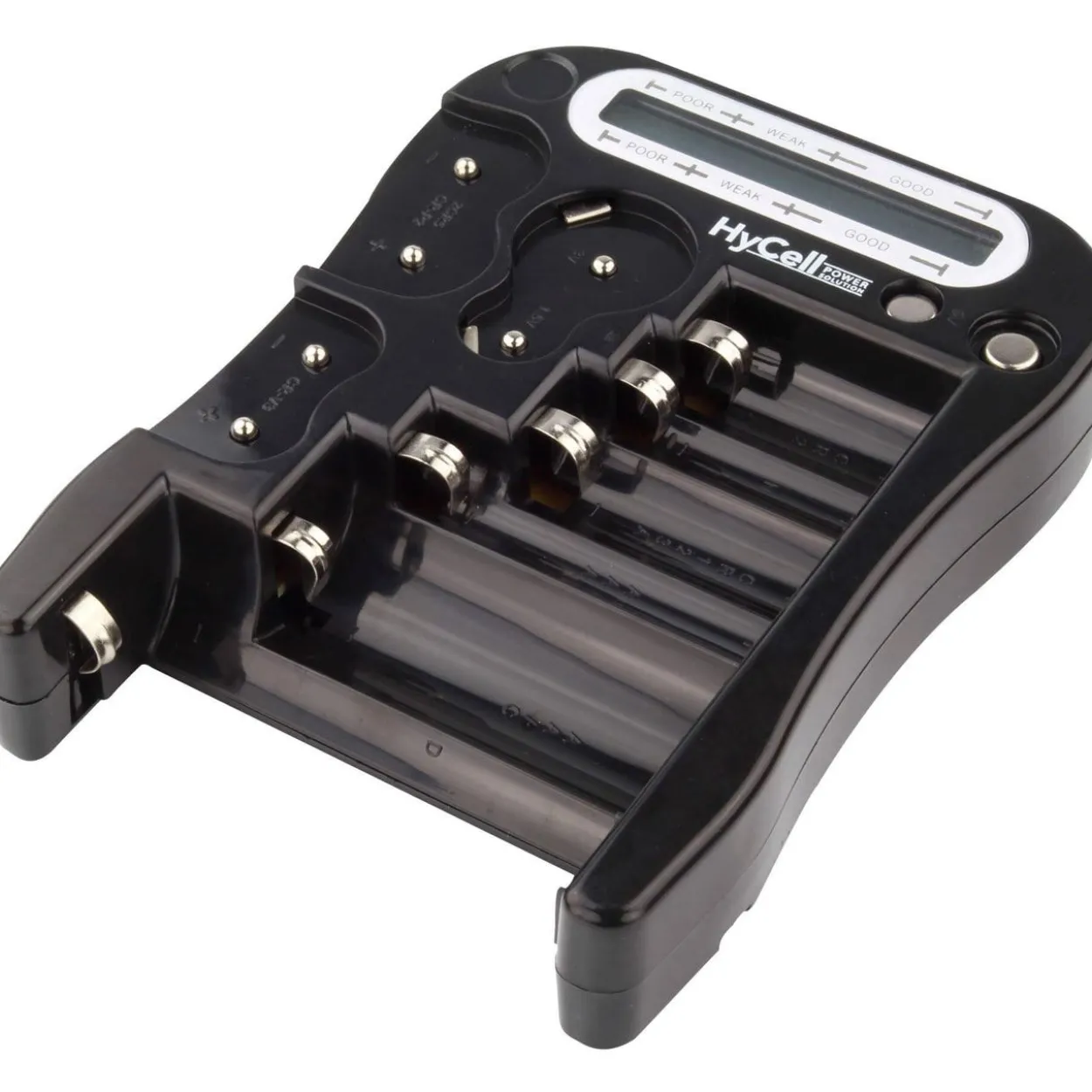 Ansmann Batterie-Tester mit LCD-Anzeige für Rund- und Knopfzellen sowie 9V-Block (1900-0037)
