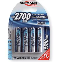 ANSMANN HR6 Nickel-Metall-Hydrid AA Mignon Akku 2500 mAh 4er Pack