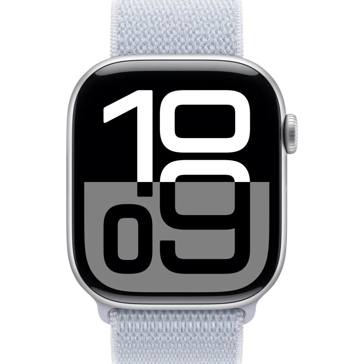 Apple Smartwatch Watch S10 2024 Aluminium Cellular 46mm Silber (Sport Loop blaue Wolke)
