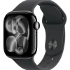 Apple Watch S11 2025 Aluminium Cellular 42mm Diamantschwarz (Sportarmband schwarz) S/M