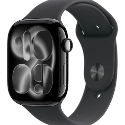 Apple Watch S11 2025 Aluminium 46mm Diamantschwarz (Sportarmband schwarz) S/M