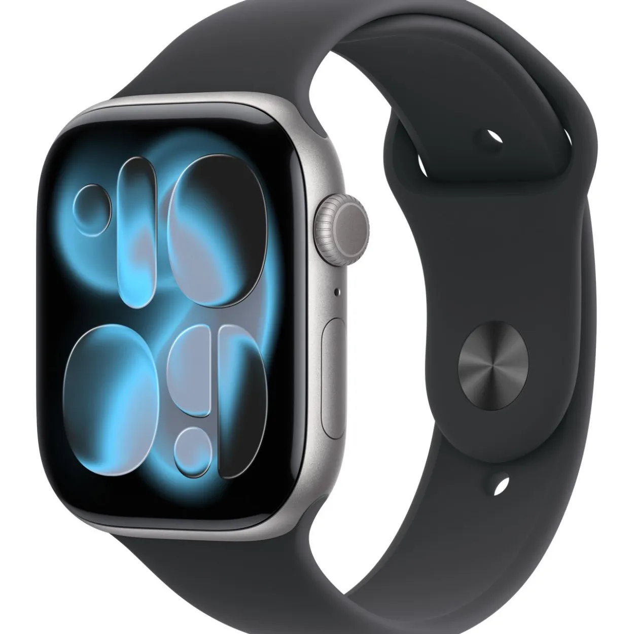 Apple Watch S11 2025 Aluminium 46mm Space Grau (Sportarmband schwarz) S/M