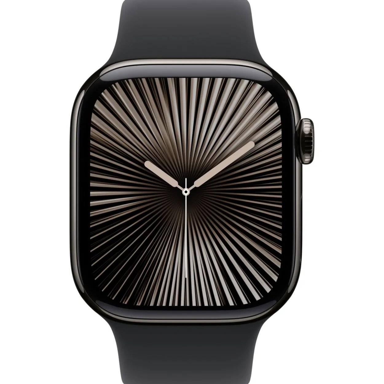 Apple Watch S10 (2024) Titan Cellular 42mm schiefer (Sportarmband schwarz) S/M