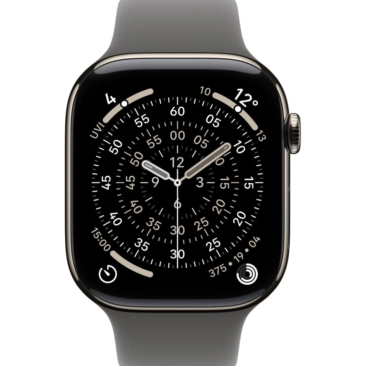 Apple Watch S11 2025 Titan Natur Cellular 46mm (Sportarmband steingrau) S/M