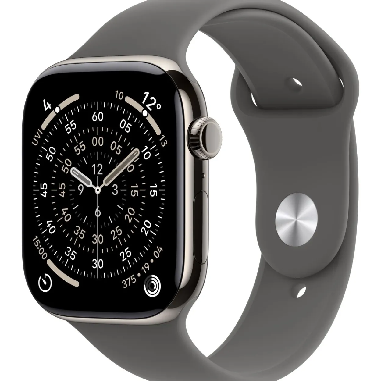 Apple Watch S11 2025 Titan Natur Cellular 46mm (Sportarmband steingrau) S/M