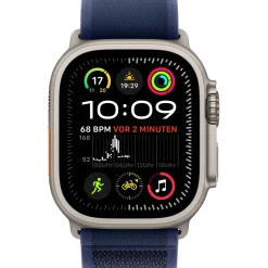 Apple Watch Ultra 2 GPS + Cellular 49mm Natural Titanium Case with Blue Trail Loop - S/M
